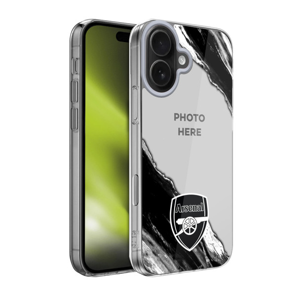 Custom Customised Personalised Arsenal FC Customised Photos Marble Soft Gel Case for Apple iPhone 17