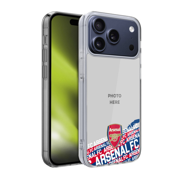 Custom Customised Personalised Arsenal FC Customised Photos Typography Soft Gel Case for Apple iPhone 17 Pro