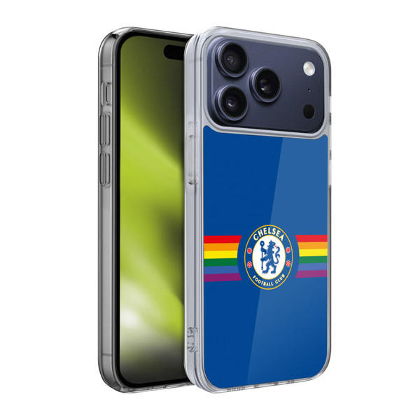 Chelsea Football Club PRIDE CREST Horizontal Blue Soft Gel Case for Apple iPhone 17 Pro
