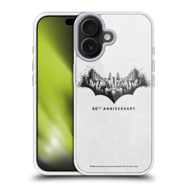 Batman DC Comics 80th Anniversary Logo Gotham Soft Gel Case for Apple iPhone 17