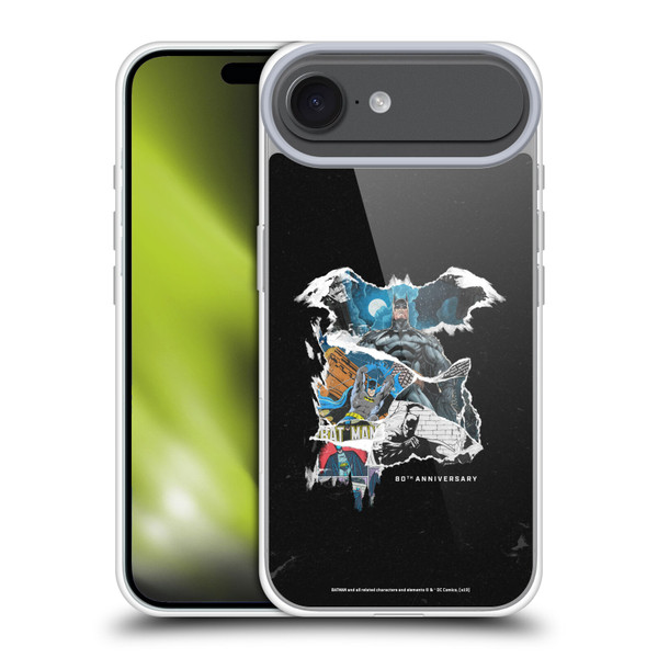 Batman DC Comics 80th Anniversary Ripped Paper Logo Soft Gel Case for Apple iPhone 17 Air