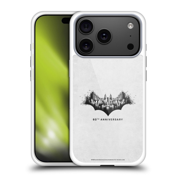 Batman DC Comics 80th Anniversary Logo Gotham Soft Gel Case for Apple iPhone 17 Pro