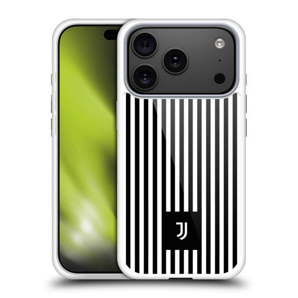 Juventus Football Club Lifestyle 2 Black & White Stripes Soft Gel Case for Apple iPhone 17 Pro