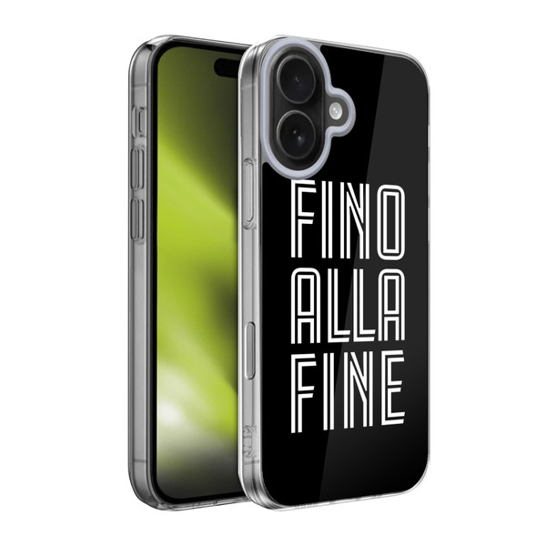 Juventus Football Club Type Fino Alla Fine Black Soft Gel Case for Apple iPhone 17