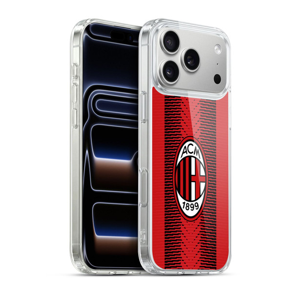 AC Milan 2023/24 Crest Kit Home Soft Gel Case for Apple iPhone 17 Pro Max