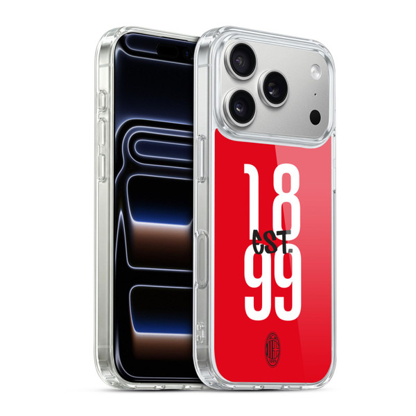 AC Milan Graphics Est. 1899 Soft Gel Case for Apple iPhone 17 Pro