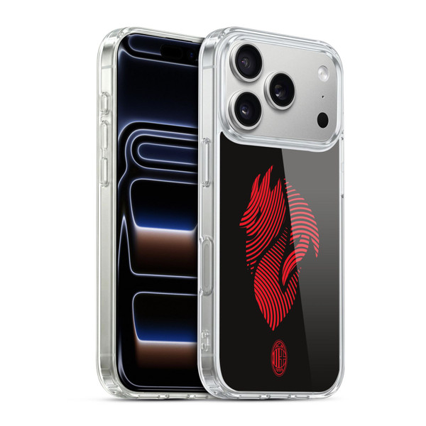 AC Milan Graphics Logo Soft Gel Case for Apple iPhone 17 Pro