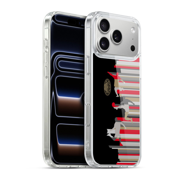 AC Milan Adults Silhouette Soft Gel Case for Apple iPhone 17 Pro Max