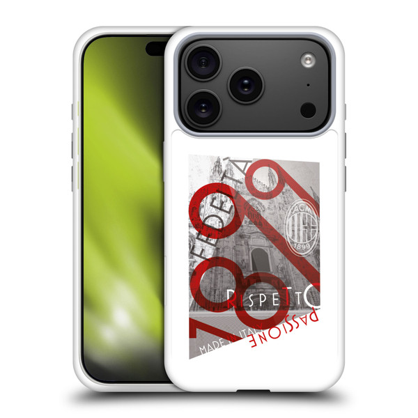 AC Milan Adults Passion Soft Gel Case for Apple iPhone 17 Pro