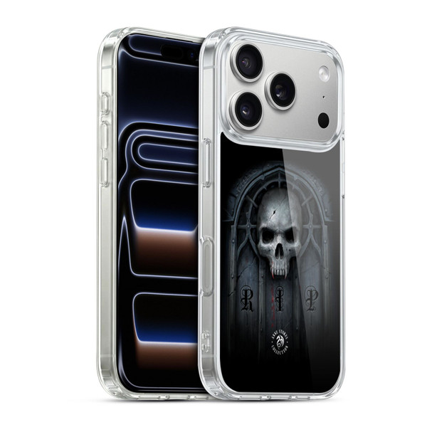 Anne Stokes Gothic Await The Night Skull Soft Gel Case for Apple iPhone 17 Pro