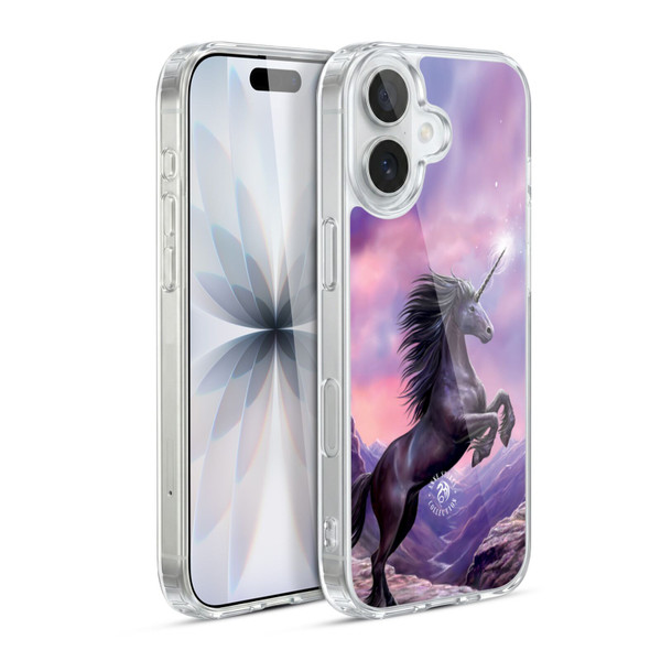 Anne Stokes Mythical Creatures Black Unicorn Soft Gel Case for Apple iPhone 17