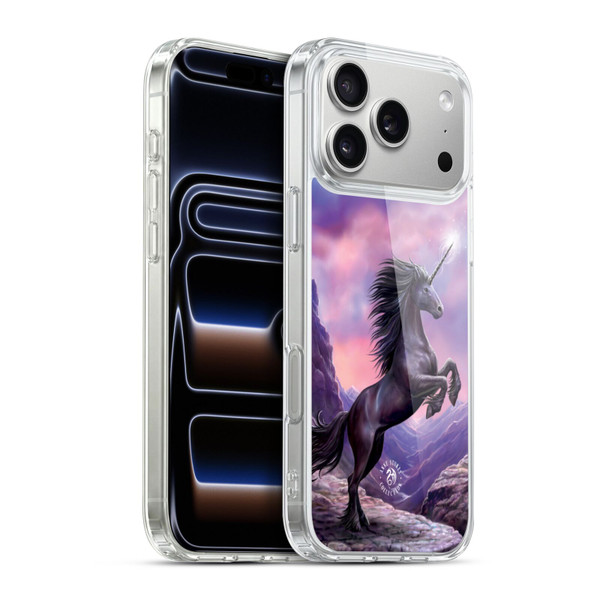 Anne Stokes Mythical Creatures Black Unicorn Soft Gel Case for Apple iPhone 17 Pro Max