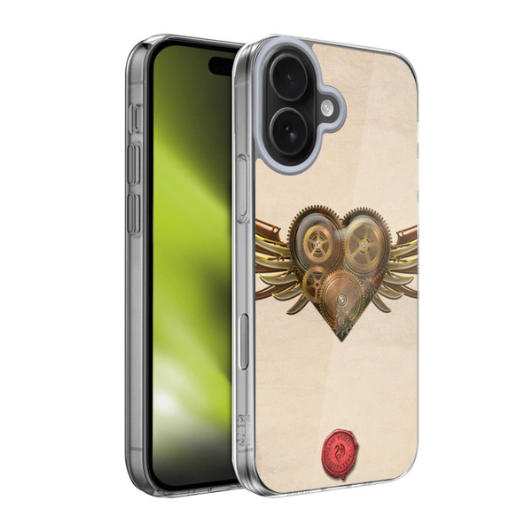 Anne Stokes Steampunk Winged Cog Heart Soft Gel Case for Apple iPhone 17