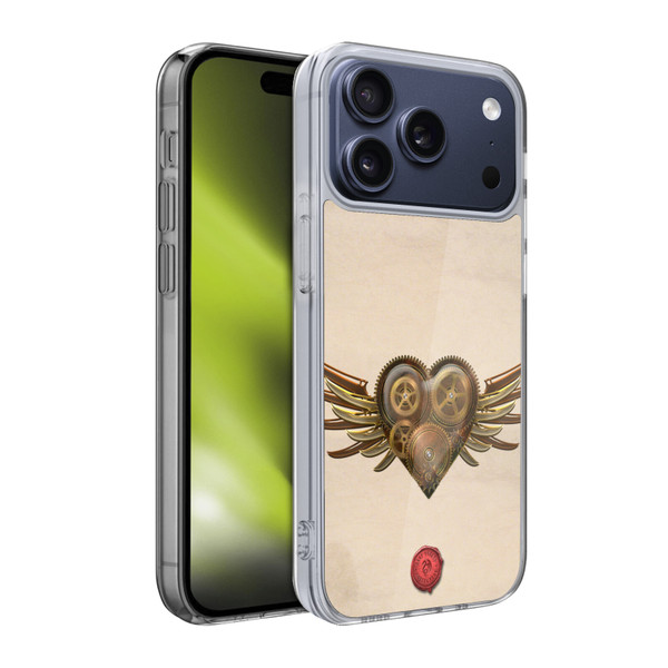 Anne Stokes Steampunk Winged Cog Heart Soft Gel Case for Apple iPhone 17 Pro