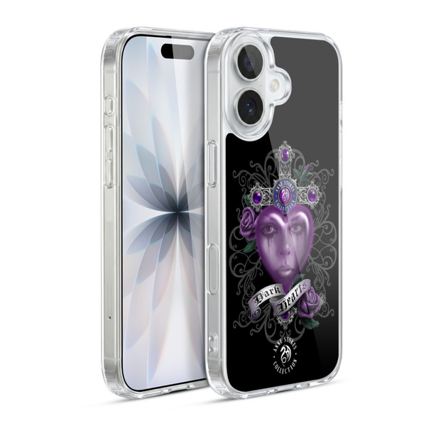 Anne Stokes Dark Hearts Purple Soft Gel Case for Apple iPhone 17