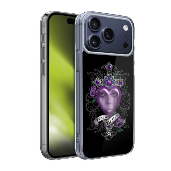 Anne Stokes Dark Hearts Purple Soft Gel Case for Apple iPhone 17 Pro Max