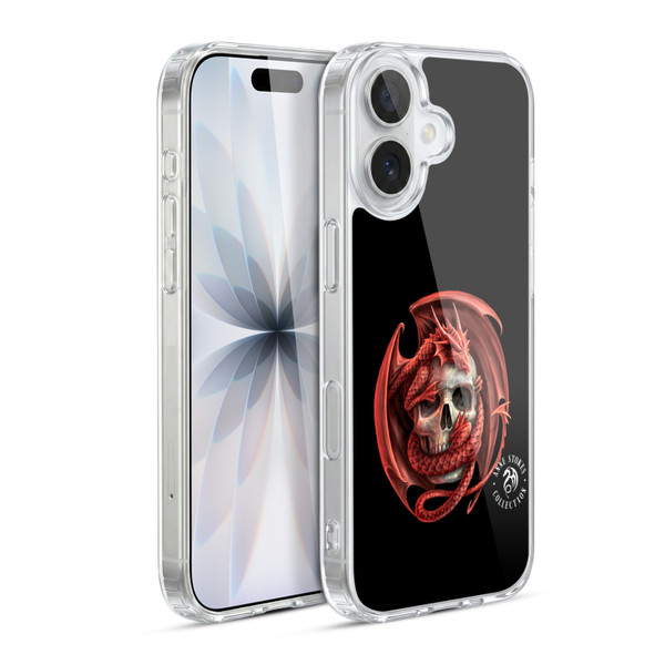 Anne Stokes Fire Tribal Dragon And Skull Soft Gel Case for Apple iPhone 17
