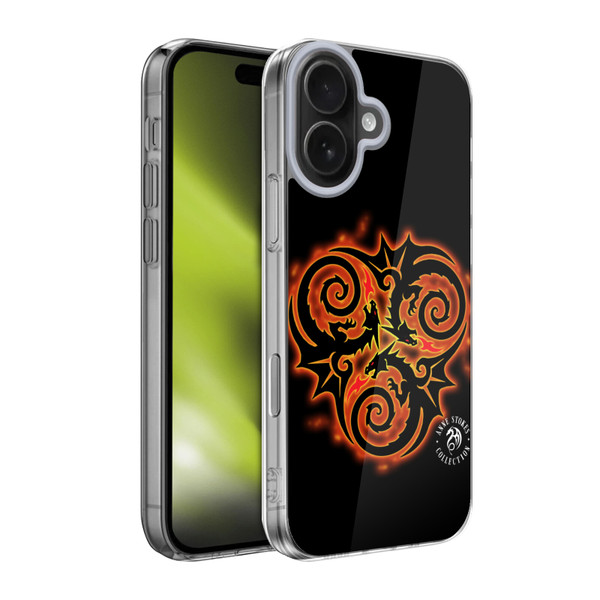 Anne Stokes Fire Tribal Triple Dragon Soft Gel Case for Apple iPhone 17