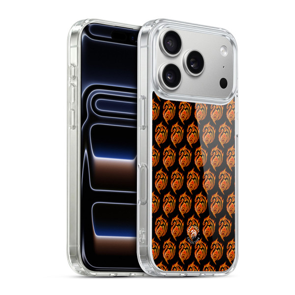 Anne Stokes Fire Tribal Dragon Logo Pattern Soft Gel Case for Apple iPhone 17 Pro