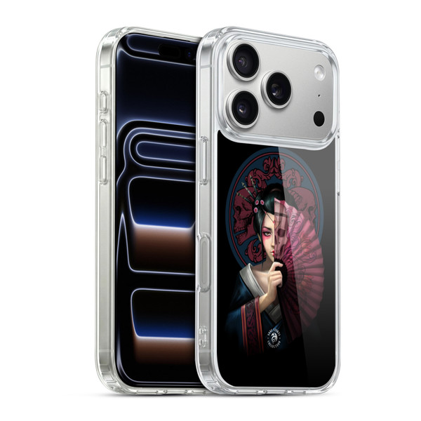 Anne Stokes Oriental Skull Geisha Soft Gel Case for Apple iPhone 17 Pro
