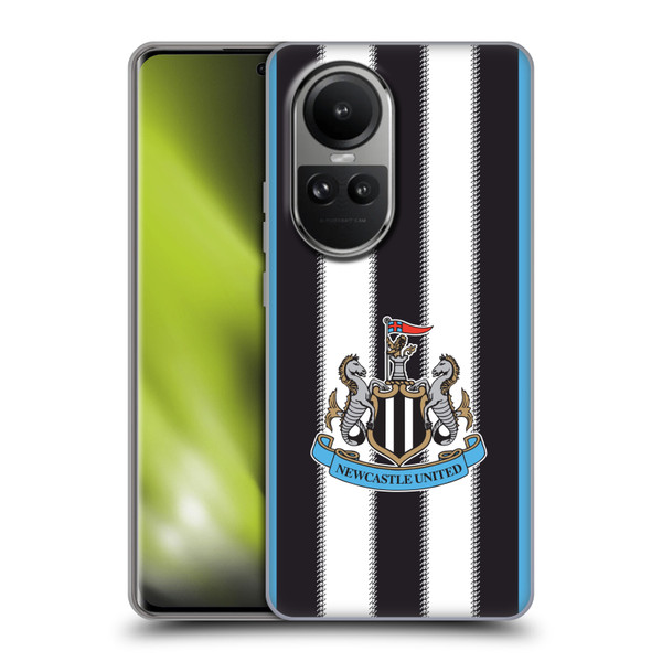 Newcastle United Football Club 2025/26 Crest Kit Home Soft Gel Case for OPPO Reno10 5G / Reno10 Pro 5G