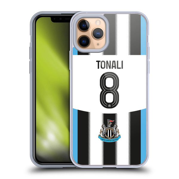 Newcastle United Football Club 2025/26 Players Home Kit Sandro Tonali Soft Gel Case for Apple iPhone 11 Pro