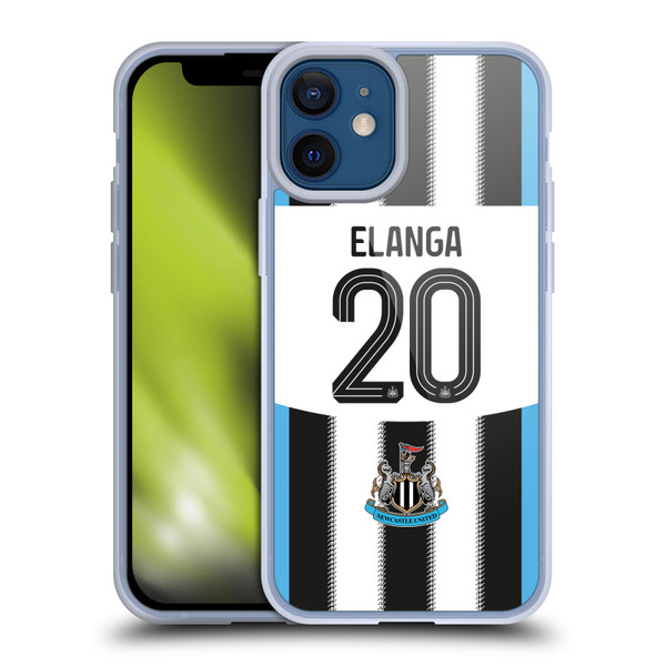 Newcastle United Football Club 2025/26 Players Home Kit Anthony Elanga Soft Gel Case for Apple iPhone 12 Mini