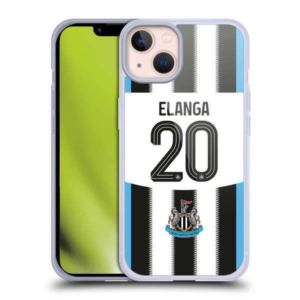 Newcastle United Football Club 2025/26 Players Home Kit Anthony Elanga Soft Gel Case for Apple iPhone 13