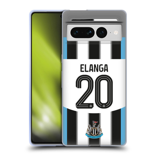 Newcastle United Football Club 2025/26 Players Home Kit Anthony Elanga Soft Gel Case for Google Pixel 7 Pro