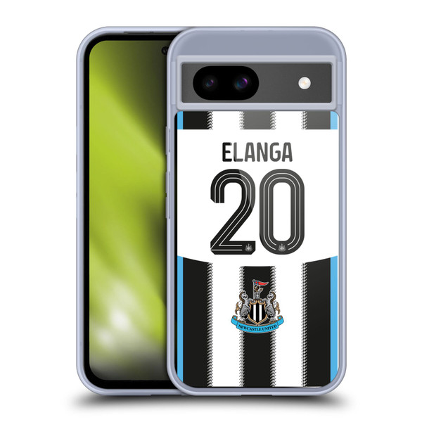 Newcastle United Football Club 2025/26 Players Home Kit Anthony Elanga Soft Gel Case for Google Pixel 8a