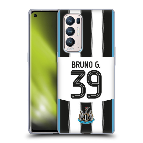Newcastle United Football Club 2025/26 Players Home Kit Bruno Guimarães Soft Gel Case for OPPO Find X3 Neo / Reno5 Pro+ 5G