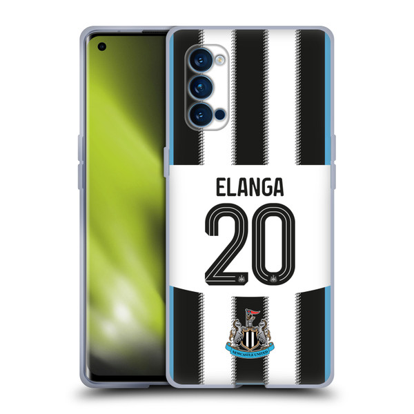 Newcastle United Football Club 2025/26 Players Home Kit Anthony Elanga Soft Gel Case for OPPO Reno 4 Pro 5G