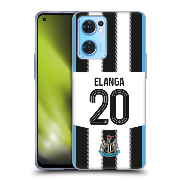 Newcastle United Football Club 2025/26 Players Home Kit Anthony Elanga Soft Gel Case for OPPO Reno7 5G / Find X5 Lite