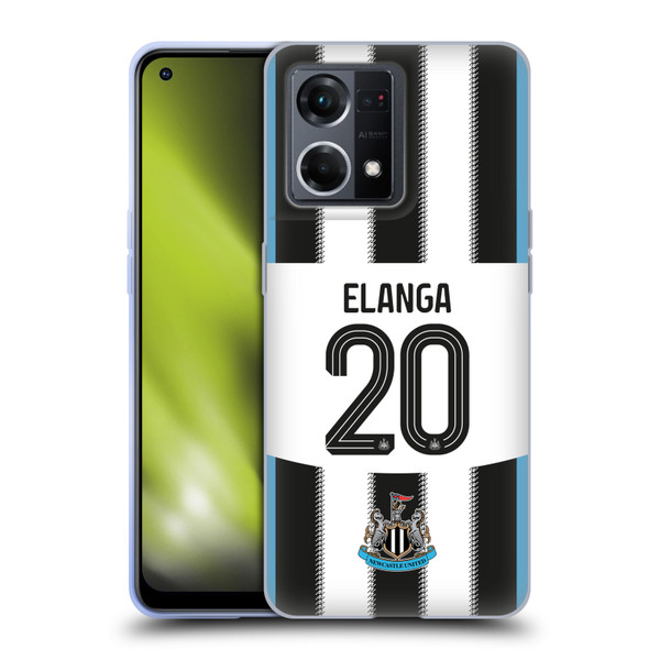 Newcastle United Football Club 2025/26 Players Home Kit Anthony Elanga Soft Gel Case for OPPO Reno8 4G