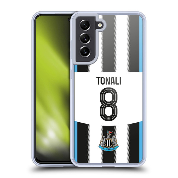 Newcastle United Football Club 2025/26 Players Home Kit Sandro Tonali Soft Gel Case for Samsung Galaxy S21 FE 5G