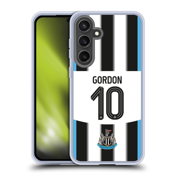 Newcastle United Football Club 2025/26 Players Home Kit Anthony Gordon Soft Gel Case for Samsung Galaxy S24 FE