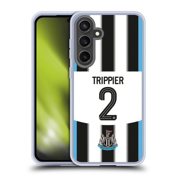 Newcastle United Football Club 2025/26 Players Home Kit Kieran Trippier Soft Gel Case for Samsung Galaxy S24 FE