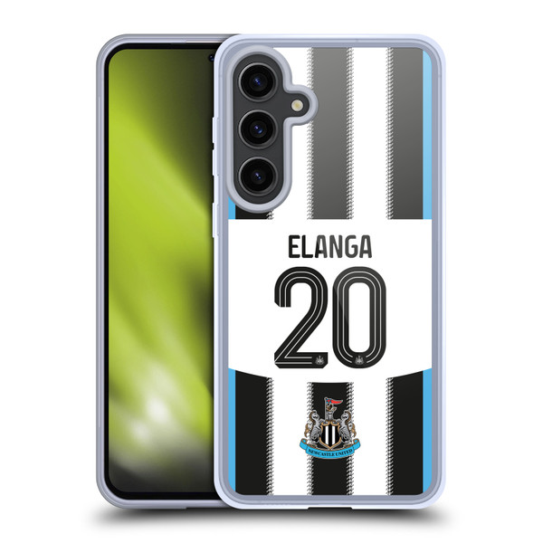 Newcastle United Football Club 2025/26 Players Home Kit Anthony Elanga Soft Gel Case for Samsung Galaxy S24+ 5G