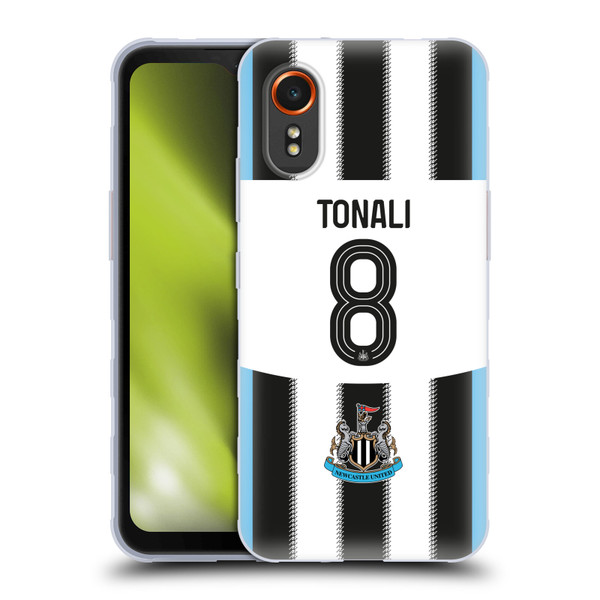 Newcastle United Football Club 2025/26 Players Home Kit Sandro Tonali Soft Gel Case for Samsung Galaxy Xcover7 5G