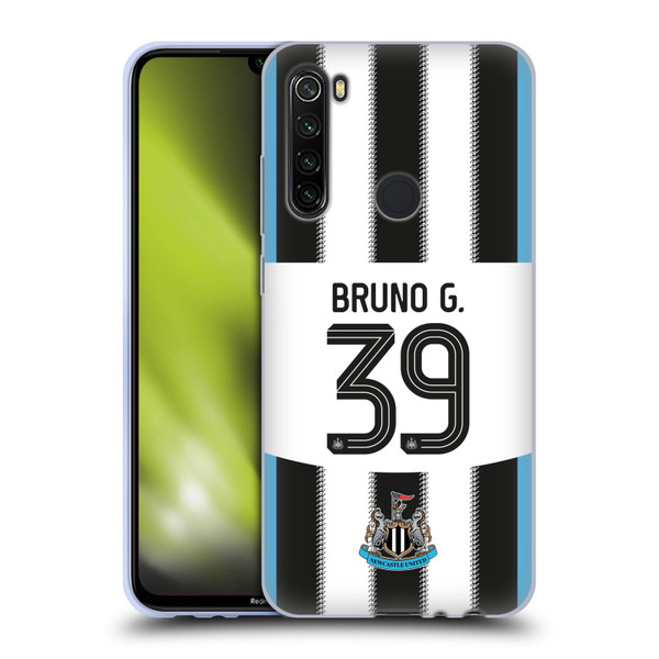 Newcastle United Football Club 2025/26 Players Home Kit Bruno Guimarães Soft Gel Case for Xiaomi Redmi Note 8T
