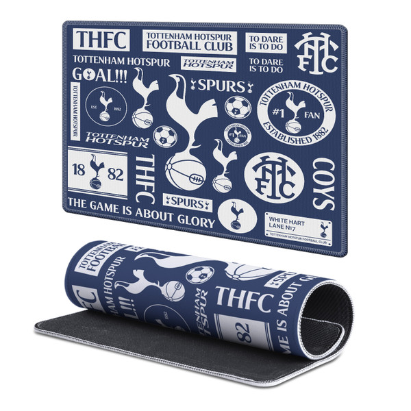 Tottenham Hotspur F.C. Logo Art Sticker Collage Gaming Office Desk PC Keyboard Mouse Mat Pad - S