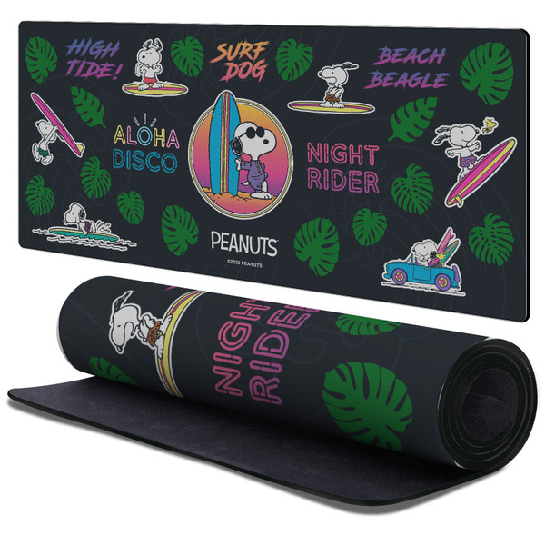 Peanuts Graphics Snoopy Aloha Disco Gaming Office Desk PC Keyboard Mouse Mat Pad 37.4 x 15.75 x 0.16 inches (900 x 400 mm) - XL