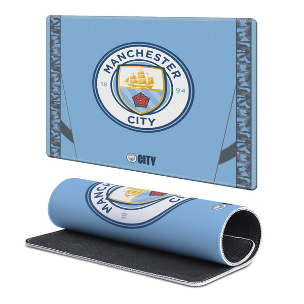 Manchester City Man City FC Crest Kits & Players 2024/25 Home Gaming Office Desk PC Keyboard Mouse Mat Pad - S