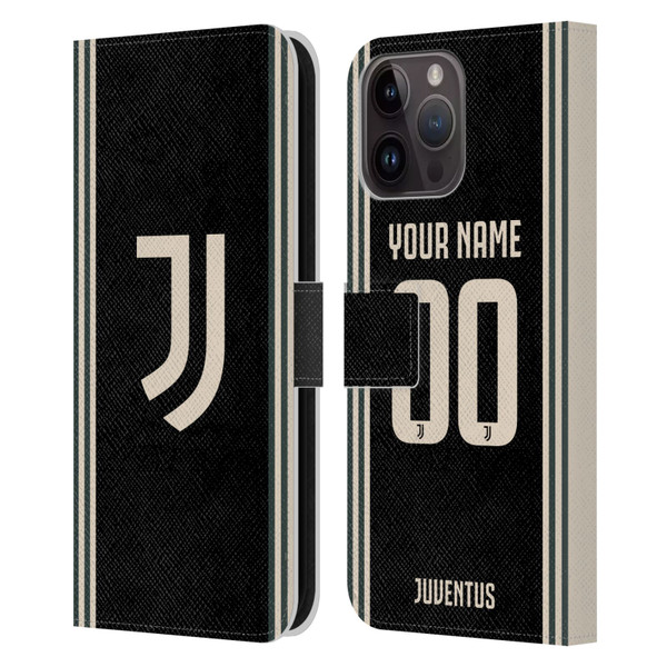 Custom Customised Personalised Juventus Football Club 2025/26 Kit Third Leather Book Wallet Case Cover For Apple iPhone 15 Pro Max