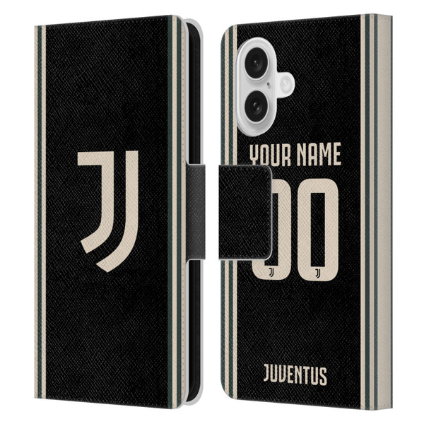 Custom Customised Personalised Juventus Football Club 2025/26 Kit Third Leather Book Wallet Case Cover For Apple iPhone 16