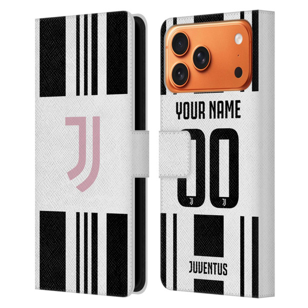 Custom Customised Personalised Juventus Football Club 2025/26 Kit Home Leather Book Wallet Case Cover For Apple iPhone 17 Pro Max