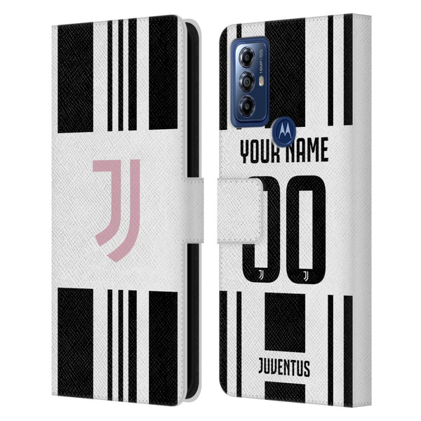 Custom Customised Personalised Juventus Football Club 2025/26 Kit Home Leather Book Wallet Case Cover For Motorola Moto G Play (2023)