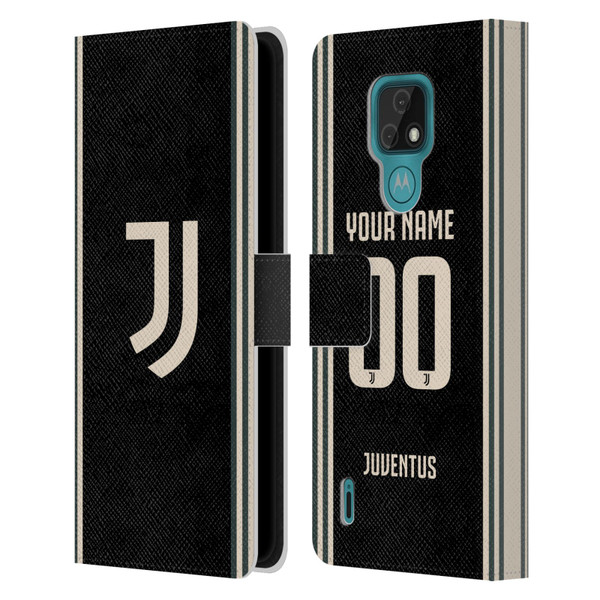 Custom Customised Personalised Juventus Football Club 2025/26 Kit Third Leather Book Wallet Case Cover For Motorola Moto E7