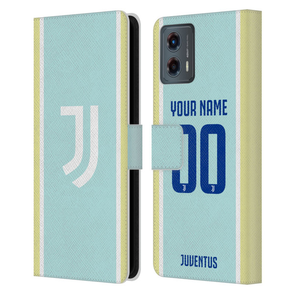 Custom Customised Personalised Juventus Football Club 2025/26 Kit Away Leather Book Wallet Case Cover For Motorola Moto G (2023)