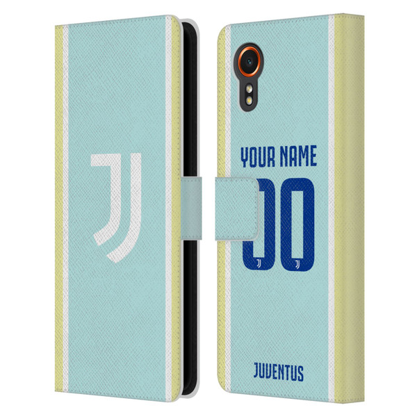 Custom Customised Personalised Juventus Football Club 2025/26 Kit Away Leather Book Wallet Case Cover For Samsung Galaxy Xcover7 5G